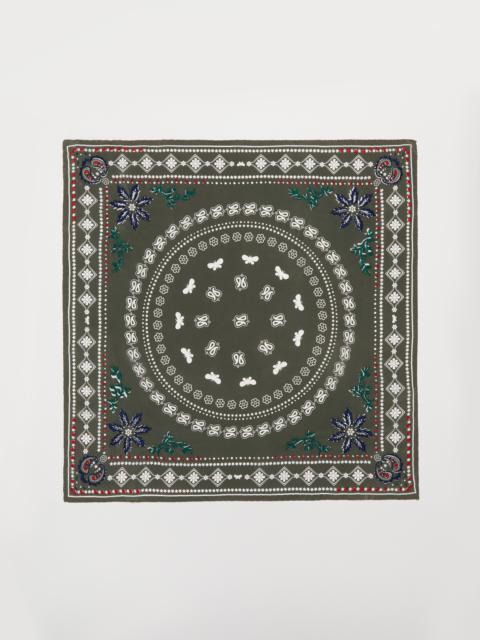WEEKEND Max Mara ZELMA Silk scarf with print and embroidery detail