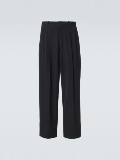 A.PRESSE Wool-blend wide-leg pants