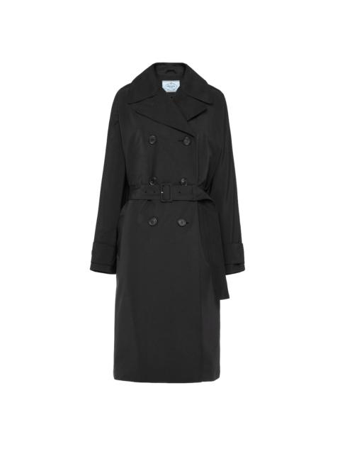 Prada Double-breasted technical poplin raincoat