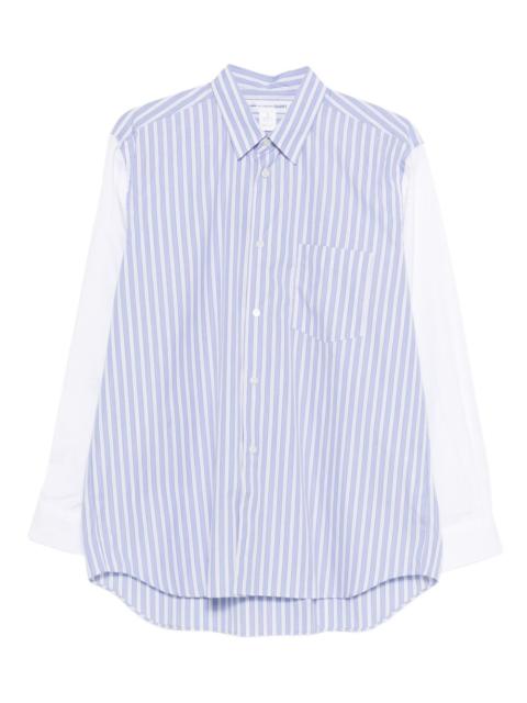 Comme Des Garçons striped colour-block shirt