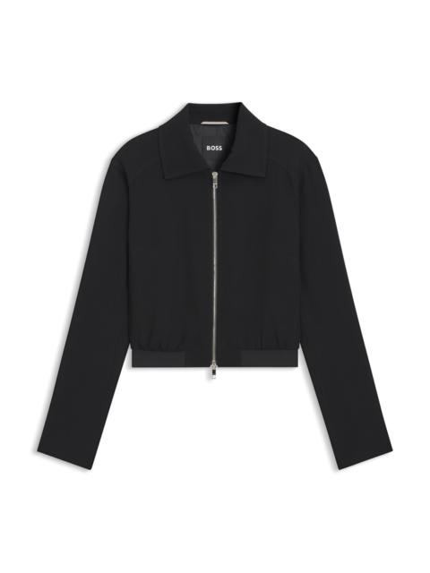 BOSS REGULAR-FIT BLAZER IN SOFT CREPE