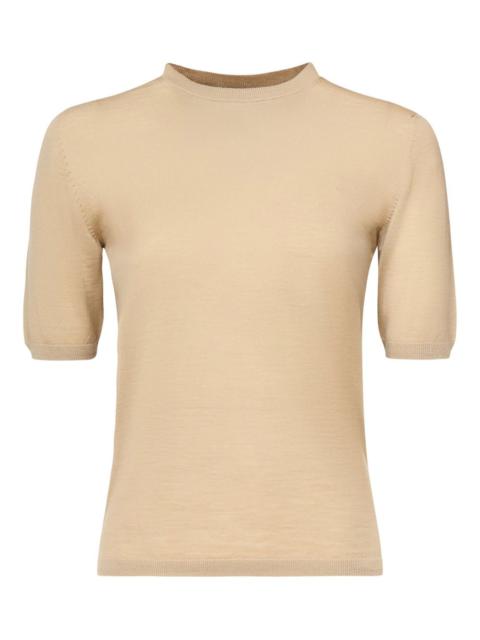 Max Mara short-sleeve round-neck knit T-shirt