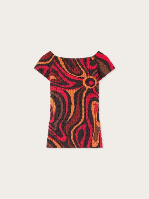 PUCCI MARMO PRINT SHIBORI TOP