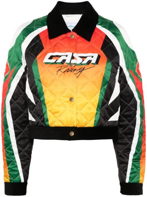 CASABLANCA Tennis Club quilted bomber jacket