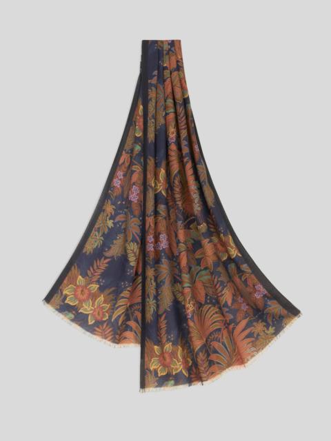 Etro FLORAL FOLIAGE SCARF