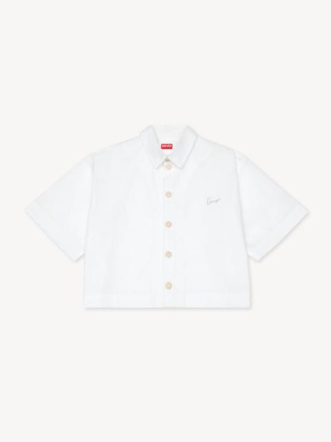KENZO 'KENZO Signature' short sleeve shirt in cotton poplin