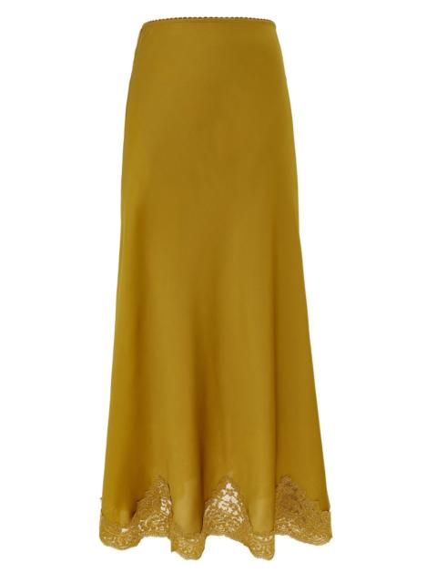 Zimmermann CLASH SATIN LACE SKIRT