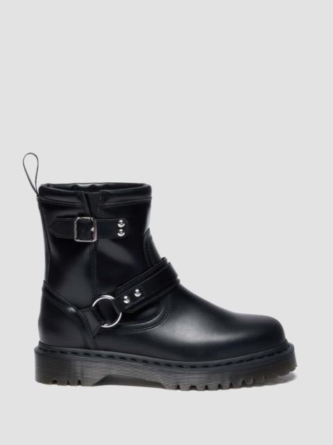 Dr. Martens Anistone Harness Orleans Leather Biker Boots
