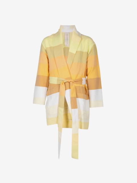 MARRAKSHI LIFE stripe-pattern belted jacket