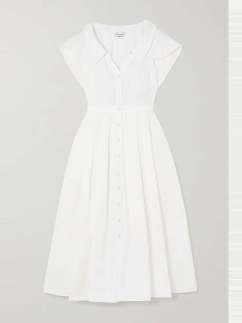 Cotton-poplin midi shirt dress