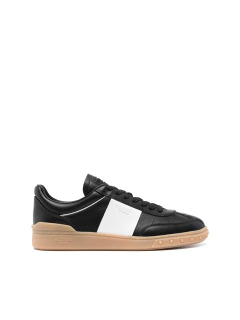 Valentino Rockstud panelled leather sneakers