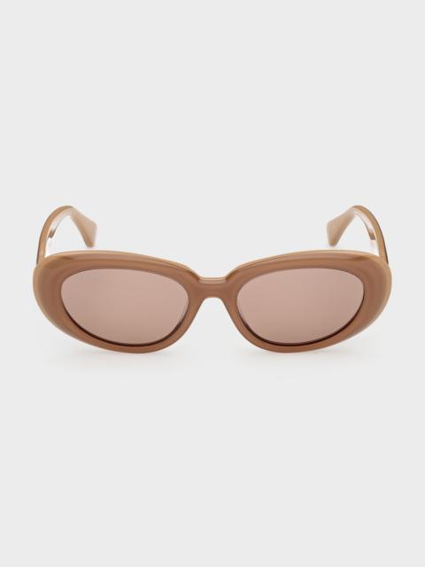 Max Mara 53MM Oval Sunglasses