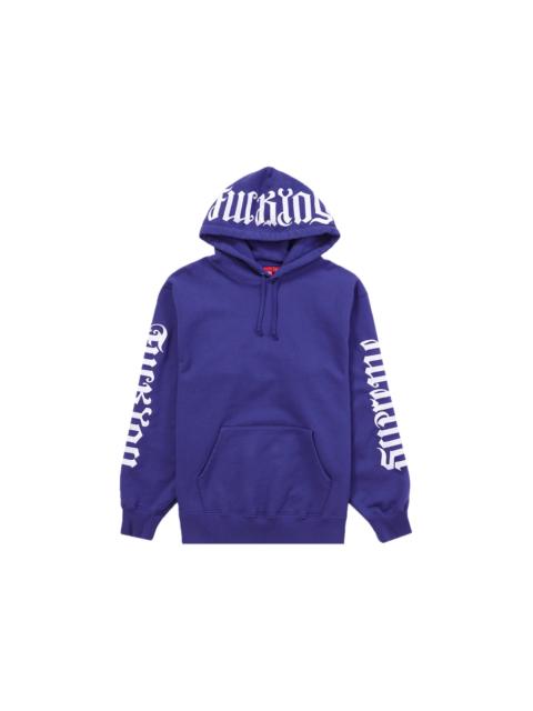 Supreme Supreme Ambigram Hooded Sweatshirt Washed Navy