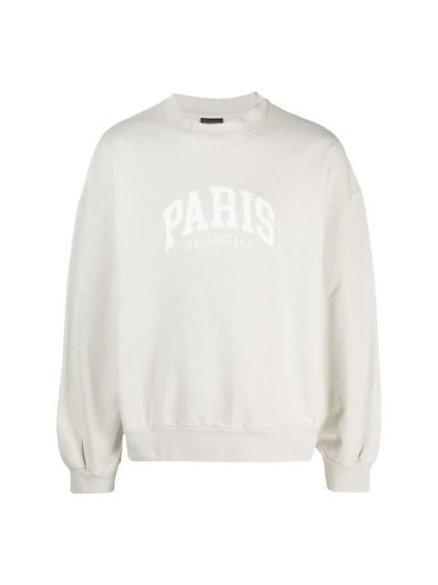 Cities Paris logo-embroidered sweatshirt