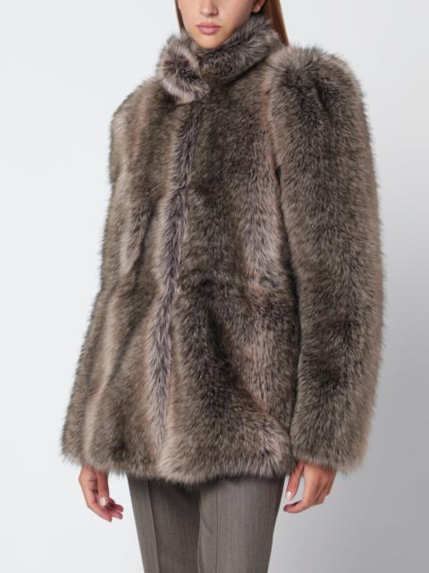 The Frankie Shop Beige shaded faux fur-effect jacket