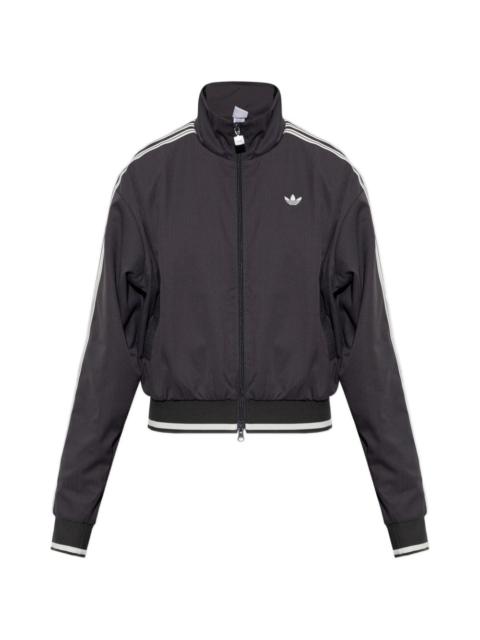 adidas logo-embroidered striped jacket