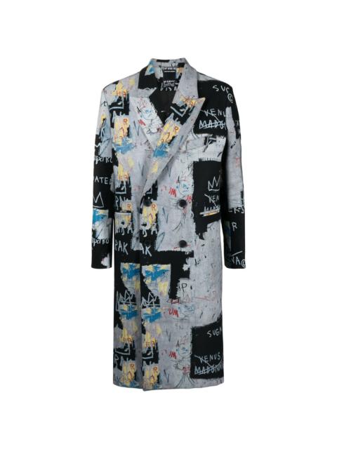 MISBHV graphic-print double-breasted coat