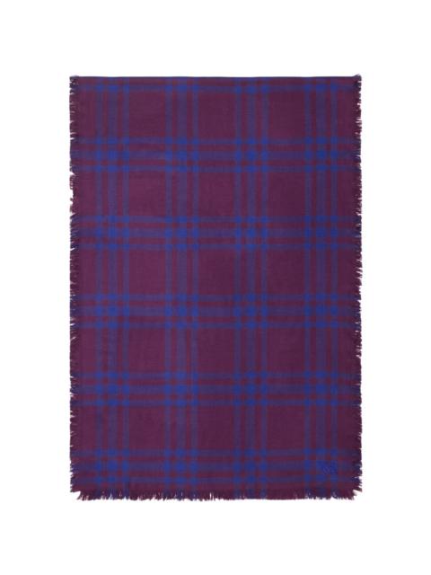 reversible checked scarf