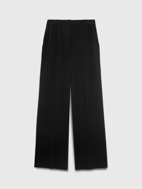 THE FOLD Clever Crepe Wide-Leg Trousers Black