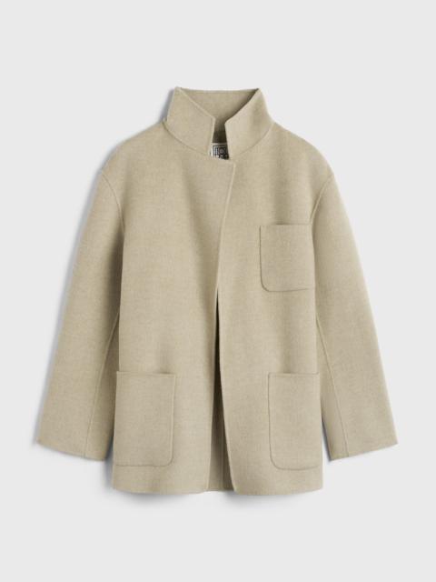 Totême Patch pocket doublé jacket fawn melange