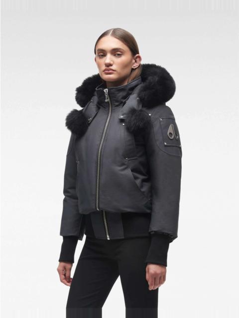 MOOSE KNUCKLES ORIGINAL DEBBIE BOMBER JACKET FUR