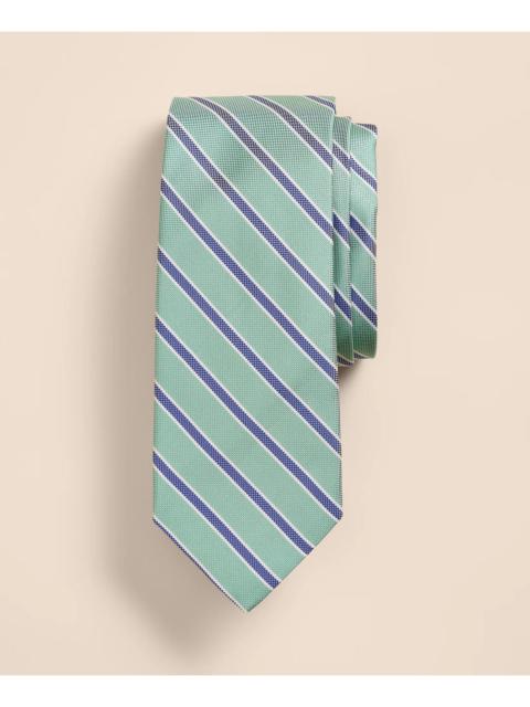 Brooks Brothers Silk Oxford-Weave Outline Stripe Tie
