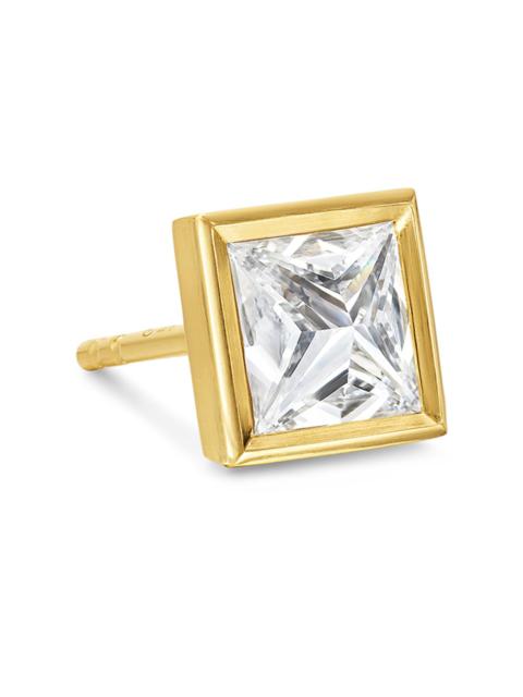 DAVID YURMAN Men's Pyramid Stud Earring in 18K Yellow Gold, 6.6MM - Diamond