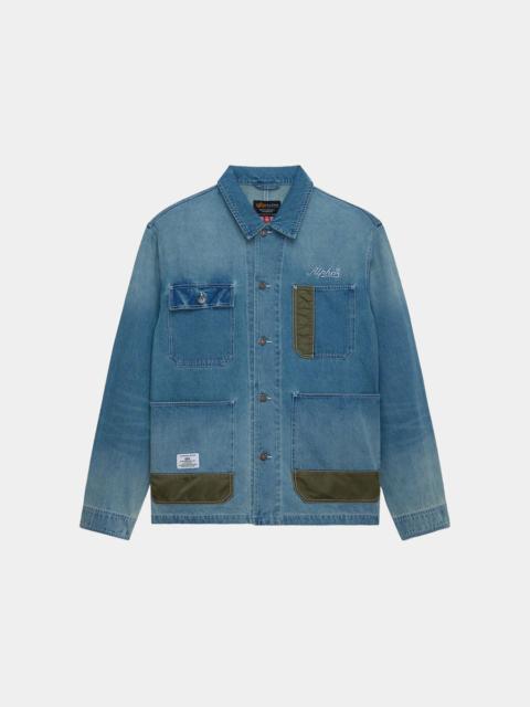 ALPHA INDUSTRIES DENIM RELAXED CHORE COAT