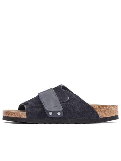 BIRKENSTOCK Birkenstock Kyoto Nubuck-Suede Leather Narrow Fit Sandals 'Midnight Blue' 1020689