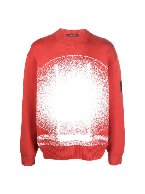 A-COLD-WALL* Exposure-print knitted crew neck sweatshirt