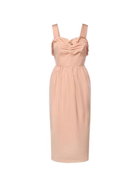 Chloé ruffled ruched midi dress