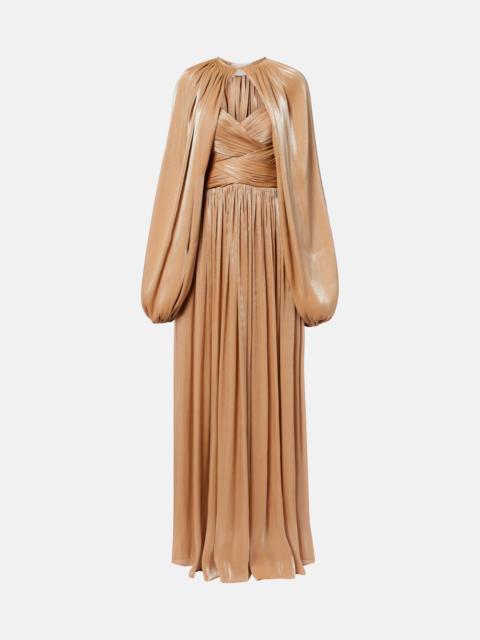 COSTARELLOS Gathered pleated gown