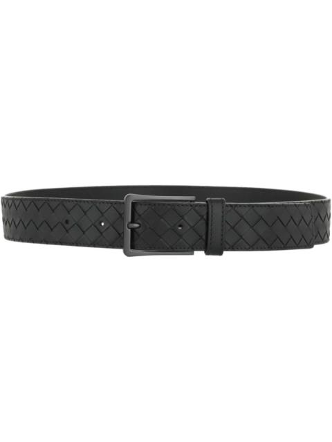 Bottega Veneta Bottega Veneta Intrecciato Leather Belt Nero