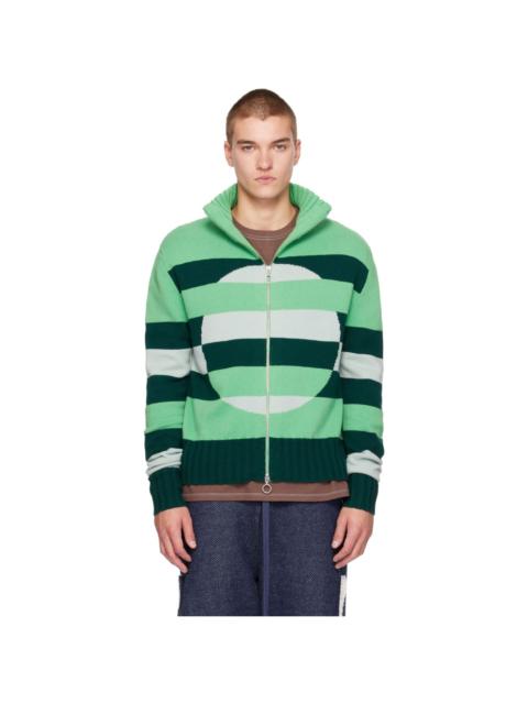 EDWARD CUMING Green Optical Vortex Window Sweater