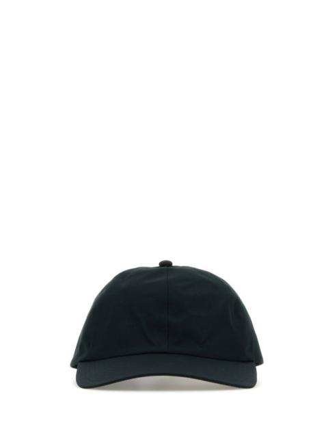 Black polyester baseball cap