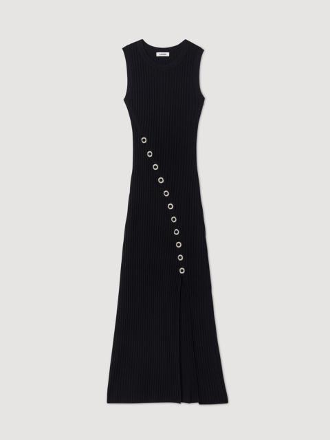 Sandro MAXI DRESS WITH RHINESTONE JEWELLERY