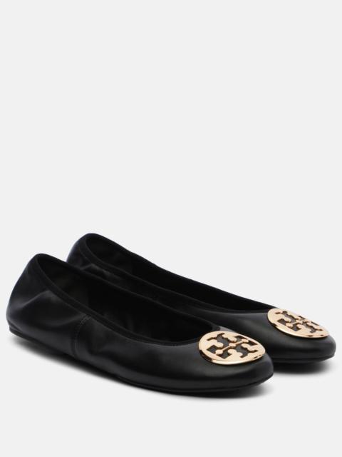 TORY BURCH Reva Travel leather ballet flats