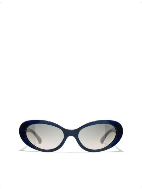 CHANEL CH5515 oval-frame acetate sunglasses