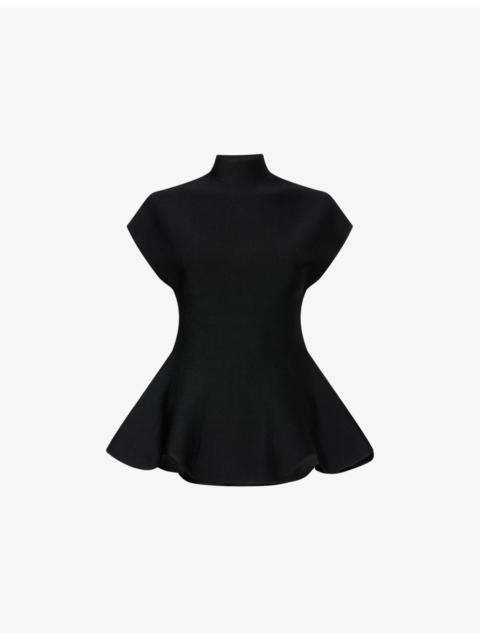 KHAITE Andra Stand-Collar Knit Top