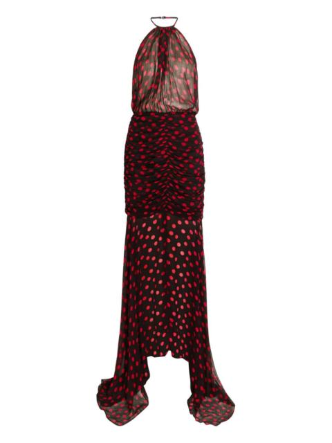 RONNY KOBO Tilda polka-dot midi dress