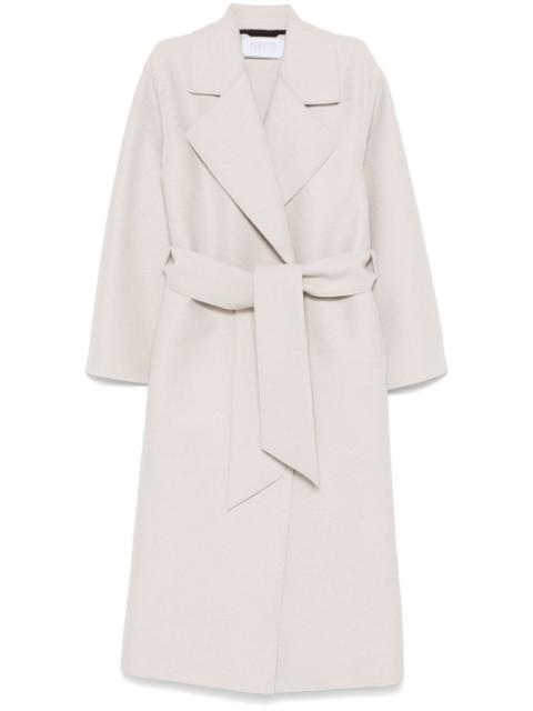 Harris Wharf London belted virgin wool coat