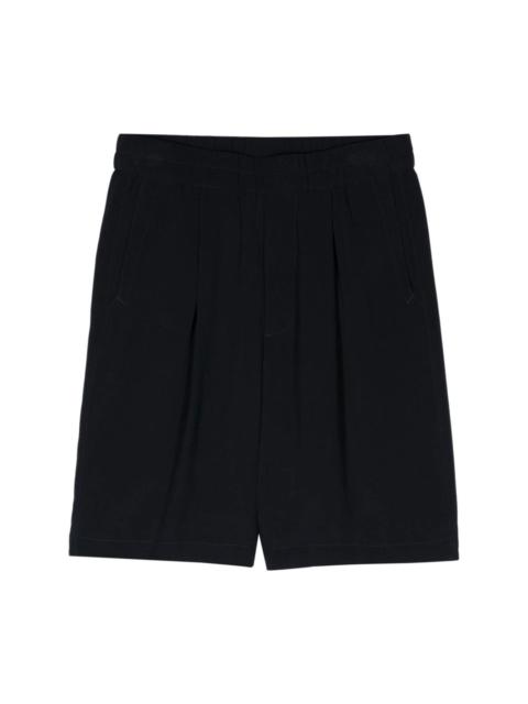 pleat-detail wide-leg shorts