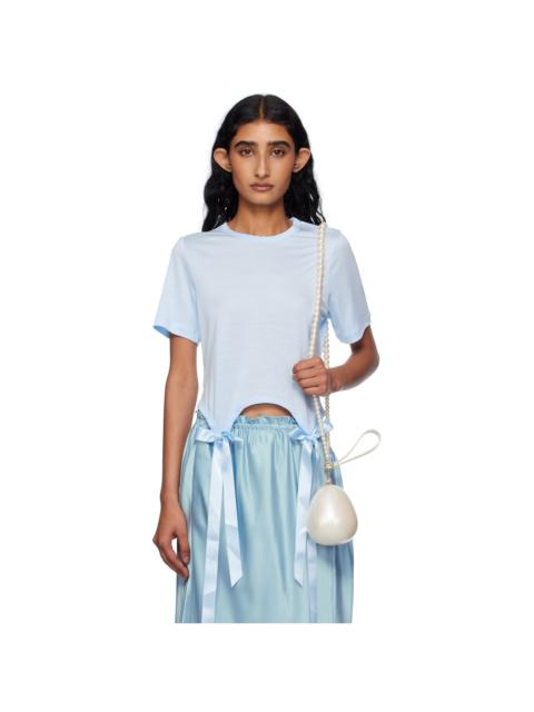 Simone Rocha SSENSE Exclusive Blue Bow Tail Easy T-shirt