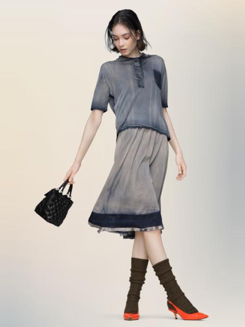 Sun-faded midi skirt