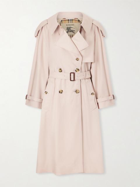 Burberry Fitzorvia Double-breasted Belted Cotton-gabardine Trench Coat