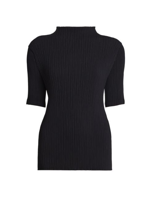 ISSEY MIYAKE Women's Hatching Pleats Top - Black