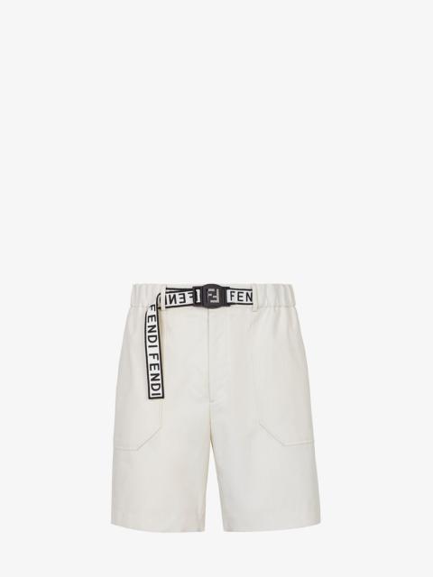 FENDI White cotton pants