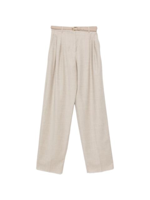 Max Mara Lago belted pleated trousers
