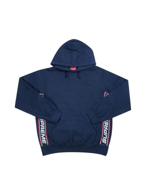 Supreme Text Rib Hooded Sweatshirt 'Navy'