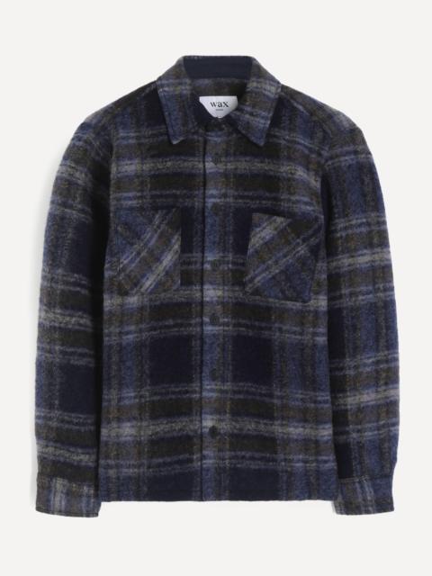 Wax London Whiting Check Wool-Blend Shirt